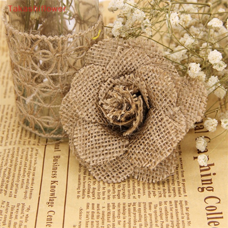 (Takashiflower) Hoa Hồng Vải Bố Trang Trí Bàn Tiệc Cưới Giáng Sinh