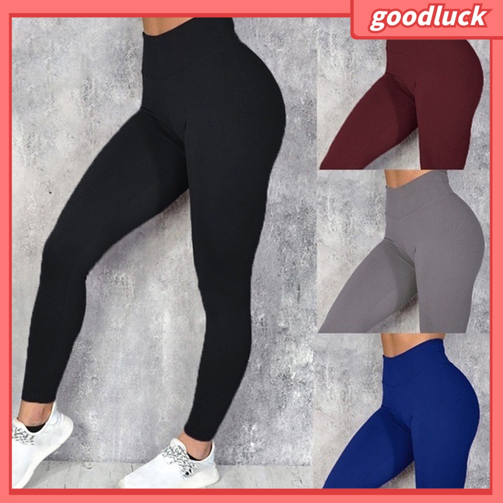 Quần Legging Tập Yoga In Chữ Chất Liệu Co Giãn Thân Thiện Với Da