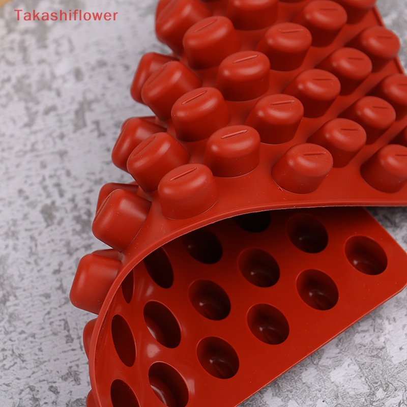 1 Khuôn Làm Bánh 55 Ngăn Hình Hạt Cà Phê Bằng Silicone
