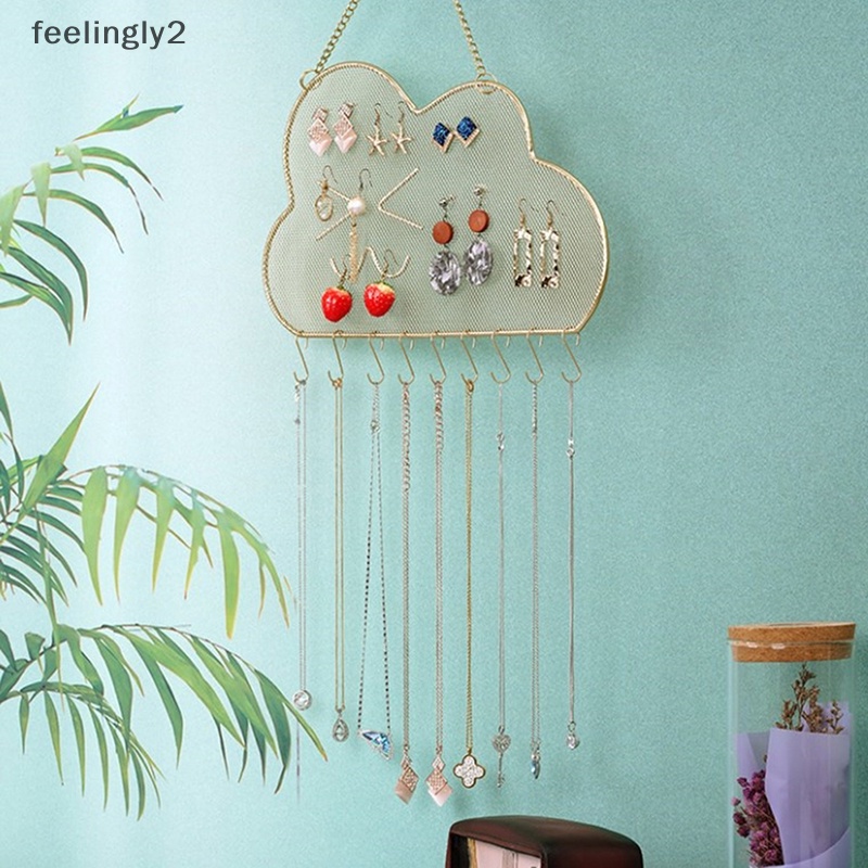 [Hàng Có Sẵn] Móc Treo Bông Tai Đính Kim Cương Giả Trang Trí Tường Sắp Xếp Gọn Gàng