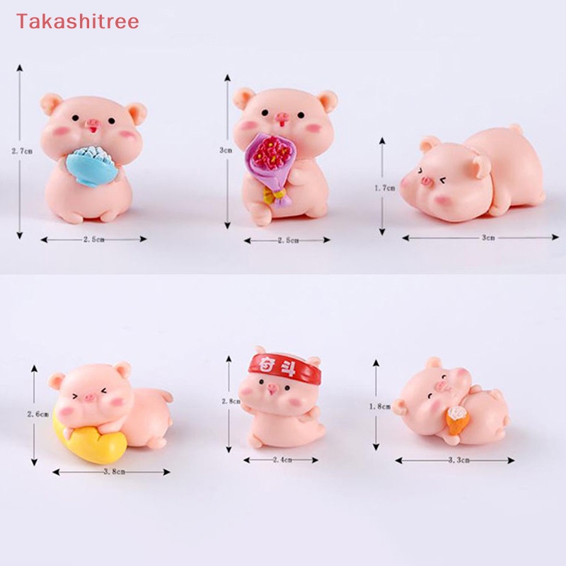 1 Mô Hình Chú Heo Hoạt Hình Mini Đáng Yêu Trang Trí Bàn Làm Việc