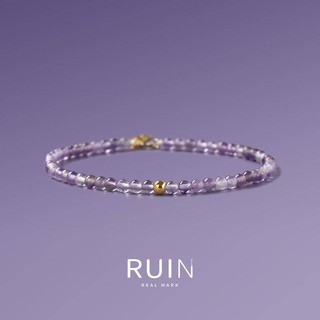Vòng tay mạ vàng 18k đính đá thạch anh tím đơn giản thời trang xuân hè cho bạn gái / bạn gái