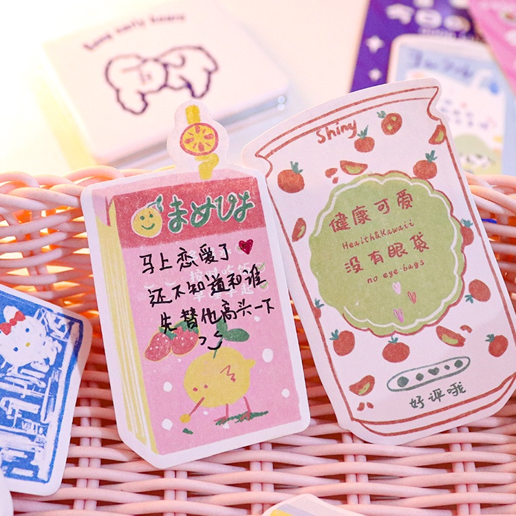 Giấy Dán Ghi Chú Họa Tiết Hoạt Hình Dễ Thương Tiện Dụng Cho Học Sinh