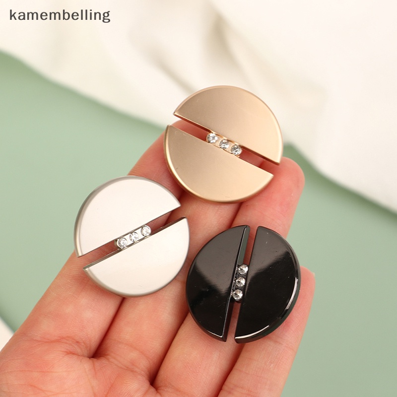 Set 5 Nút Tròn 20mm / 23mm / 25mm / 30mm Đính Đá Thời Trang