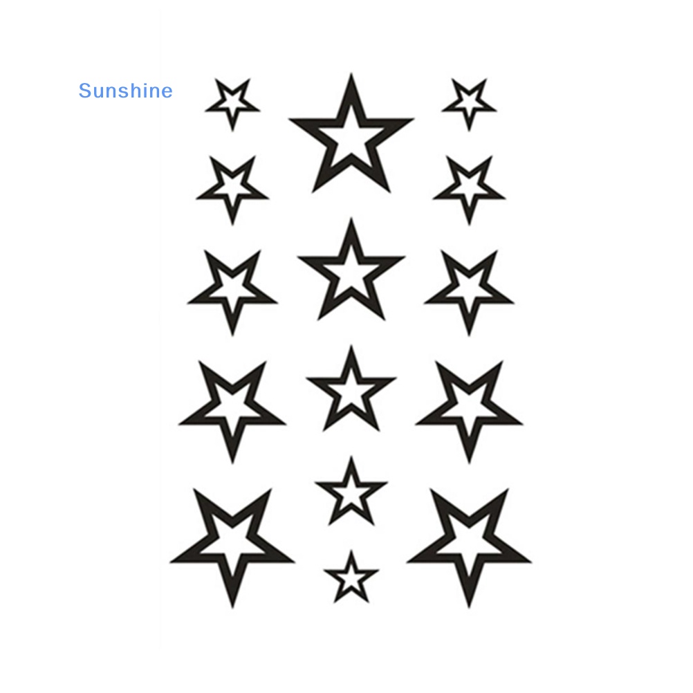 Hình Xăm Dán Tạm Thời Họa Tiết Ngôi Sao Chống Thấm Nước