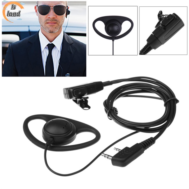 Tai Nghe Có Kẹp Sắt Hình Chữ D Cho Bộ Đàm Baofeng 666s 888s Uv5r