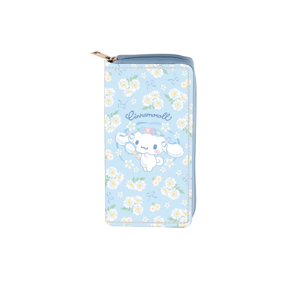 Ví Da PU YB3 Sanrio Kuromi mymelody Cinnamon Dáng Dài Có Khóa Kéo Đựng Nhiều Thẻ BY3