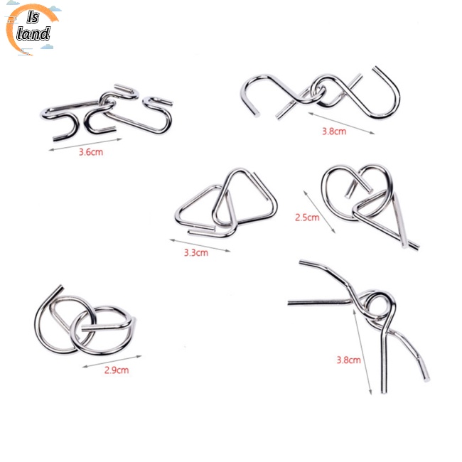 Set 18 Đồ Chơi Gỡ Rối Bằng Kim Loại Giúp Phát Triển IQ Cho Bé