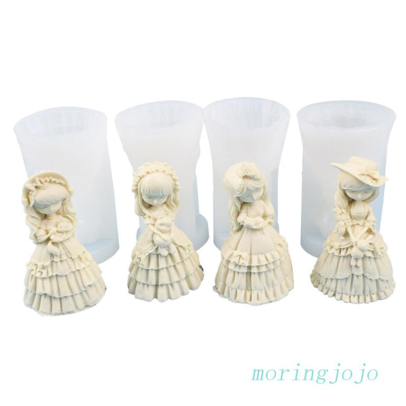 Khuôn Silicone Làm Đất Sét Resin Hình Công Chúa