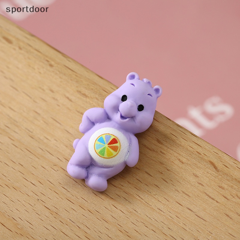 [sportoutdoor] Set 10 Miếng Dán Nam Châm Trang Trí Ốp Điện Thoại / Móc Khóa Hình Gấu Dễ Thương DIY