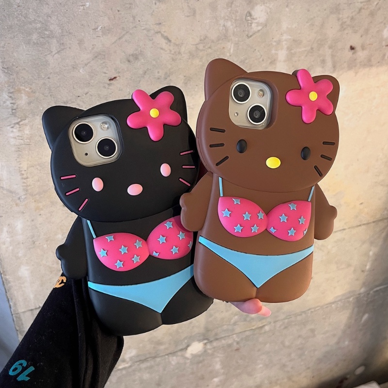 Ốp Điện Thoại Silicon Hình Cô Gái Mặc Bikini 3D Cho iPhone 6plus / 6splus / 7plus / 8plus / x / xs / Xsmaxm11 / 12 / 13 / 14 / pro / max / plus / promax