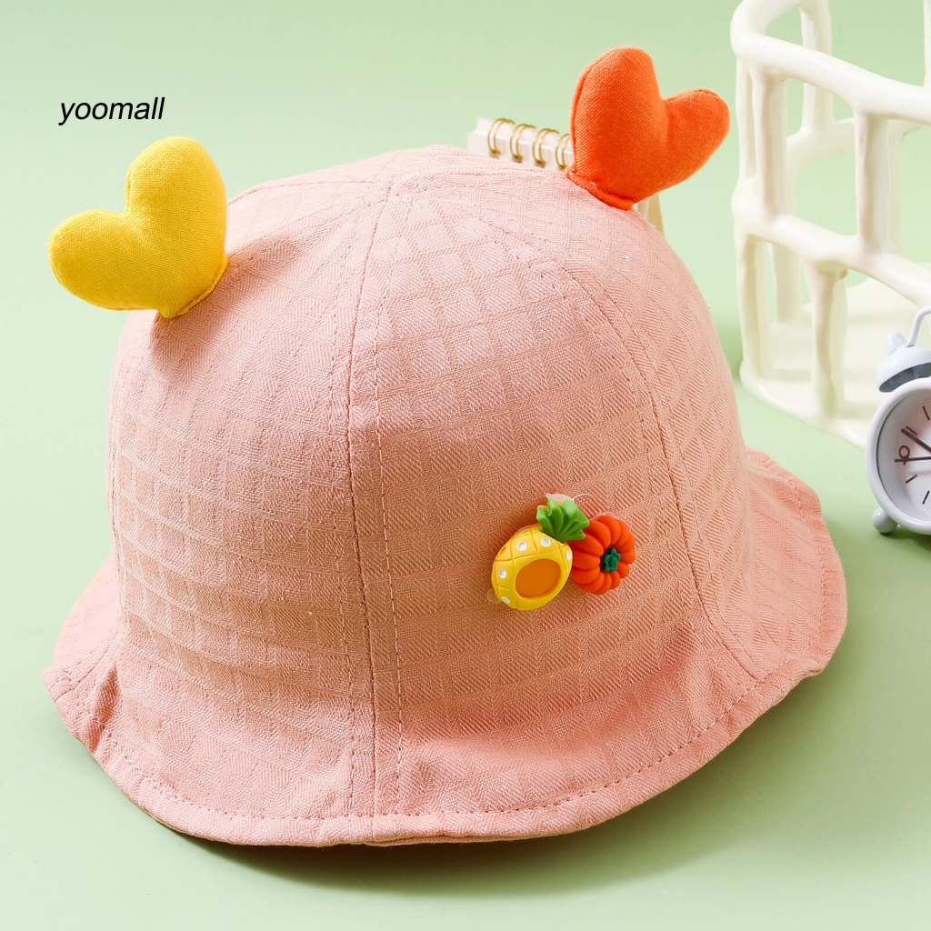 Mũ Tai Bèo Chống Nắng Thoáng Khí Hình Trái Tim Cho Bé Sơ Sinh