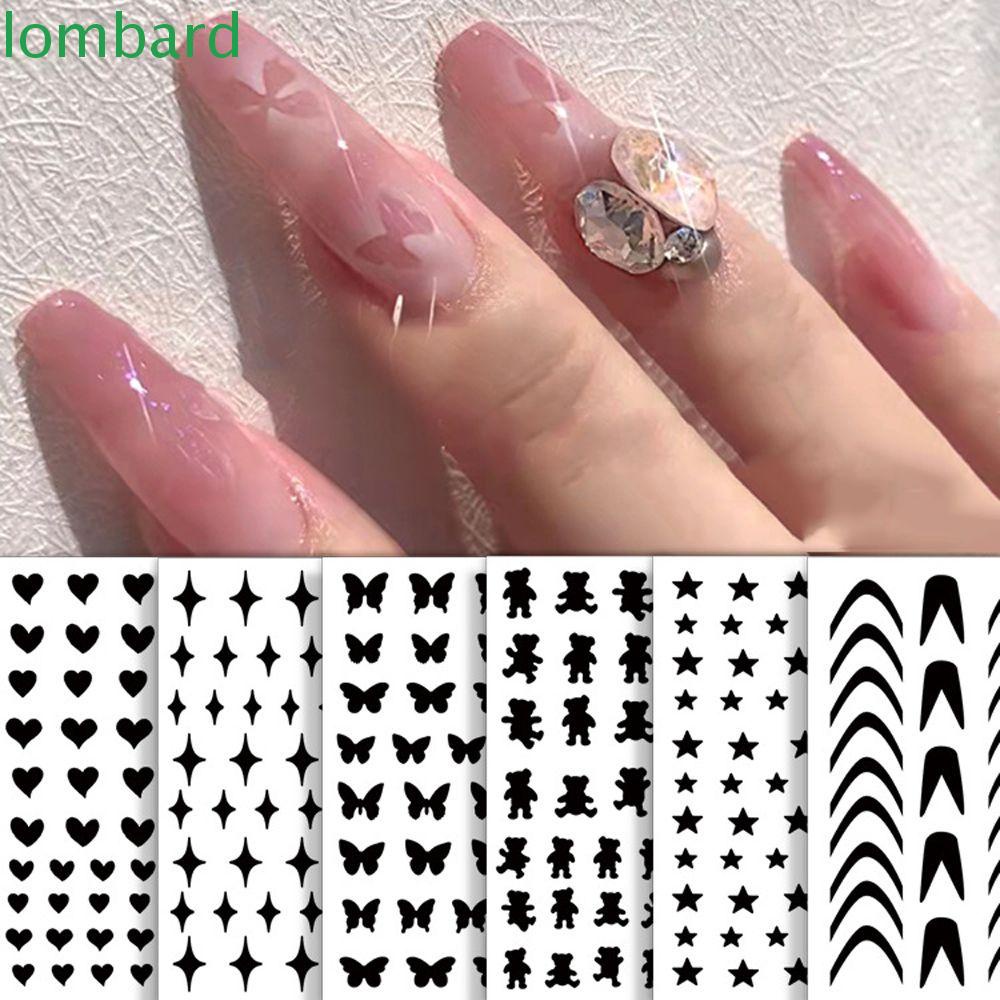 Khuôn Vẽ Móng Tay Hình Gấu Dạng Trượt Thời Trang Tự Dính Cho Salon