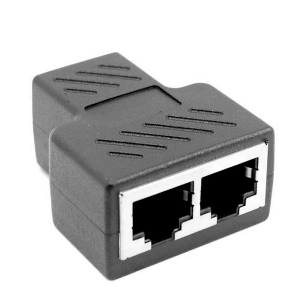 Practical Rj45 Splitter Adapter 1 To 2 Ways Dual Female Port Cat5/6 Lan Ethernet Cable High Performance [Q/9]