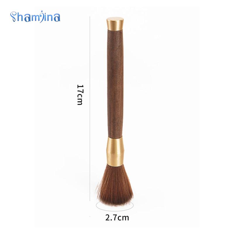 Shamjina Cọ vệ sinh máy pha cà phê có tay cầm bằng gỗ phủi bột cà phê, Chổi Quét Bụi Cho Máy Pha Cà Phê
