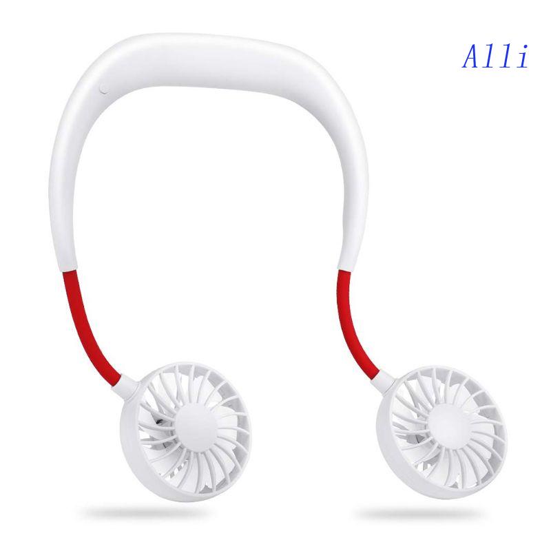 Quạt USB Mini Đeo Cổ Xoay 360 Độ Có Thể Sạc Lại Tiện Dụng° Yên Tĩnh Xoay Được Có Thể Xoay Được