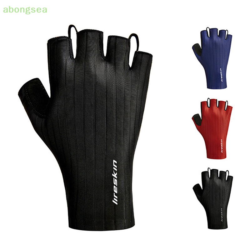 Abongsea Găng Tay Đạp Xe Nửa Ngón Mềm Mại Thoáng Khí Chống Trượt Chống Sốc
