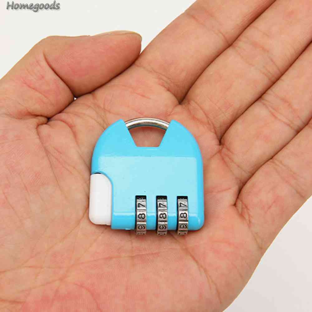 Ổ Khóa Mật Khẩu 3 Chữ Số Mini Chống Trộm Tiện Dụng Cho Hành Lý / Tủ Đồ