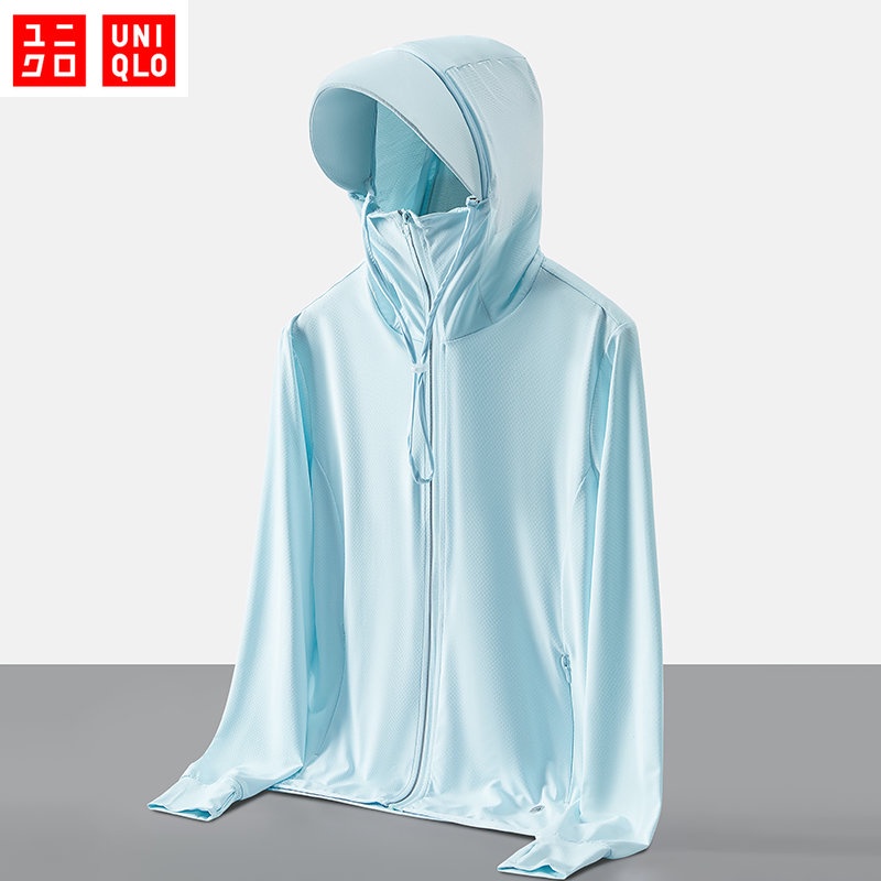 UNIQLO Áo Khoác Chống Nắng / Tia uv Mỏng Thoáng Khí Có Mũ Tháo Rời Thời Trang Đi Biển Cho Nam Và Nữ m-5xl
