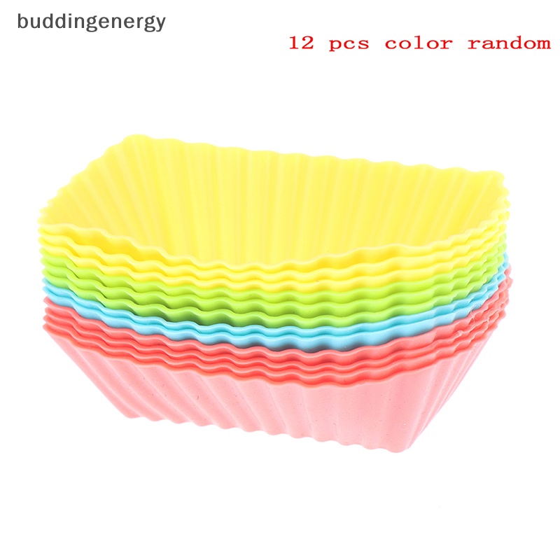 Set 12 Cốc Làm Bánh Muffin Bằng Silicone Tái Sử Dụng Tiện Lợi