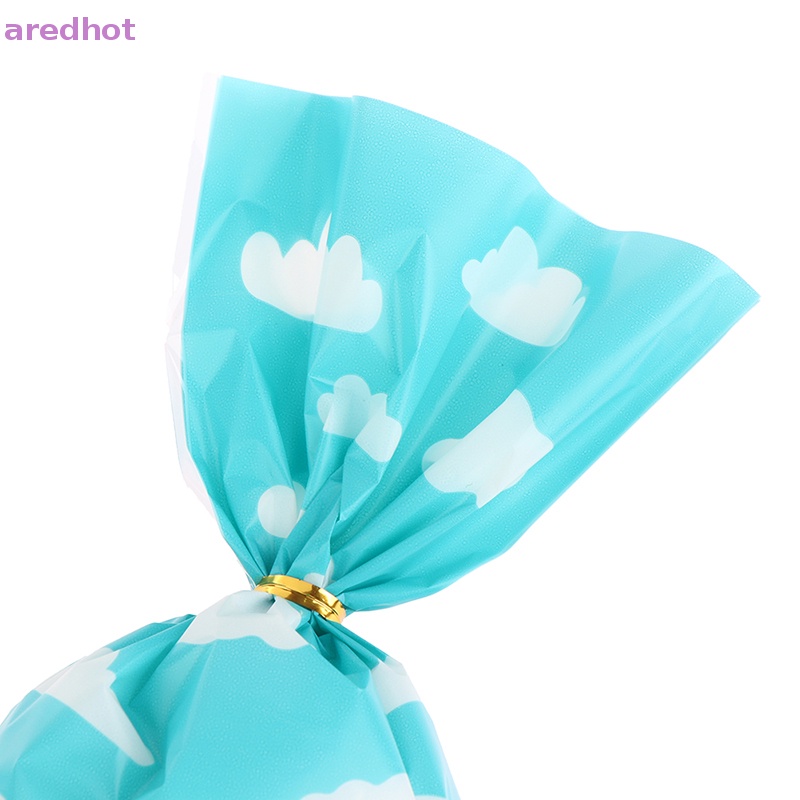 Bộ 50 Túi Đựng Bánh Quy Họa Tiết Bầu Trời Xanh Trắng Mới