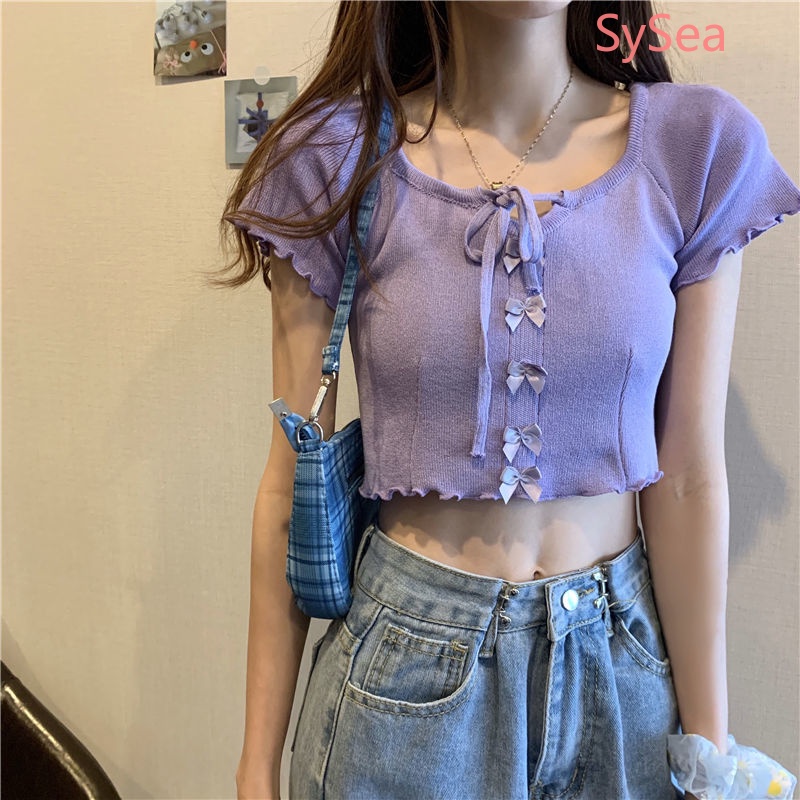 Áo Croptop Lưng Cao Thời Trang Mùa Hè Dành Cho Nữ