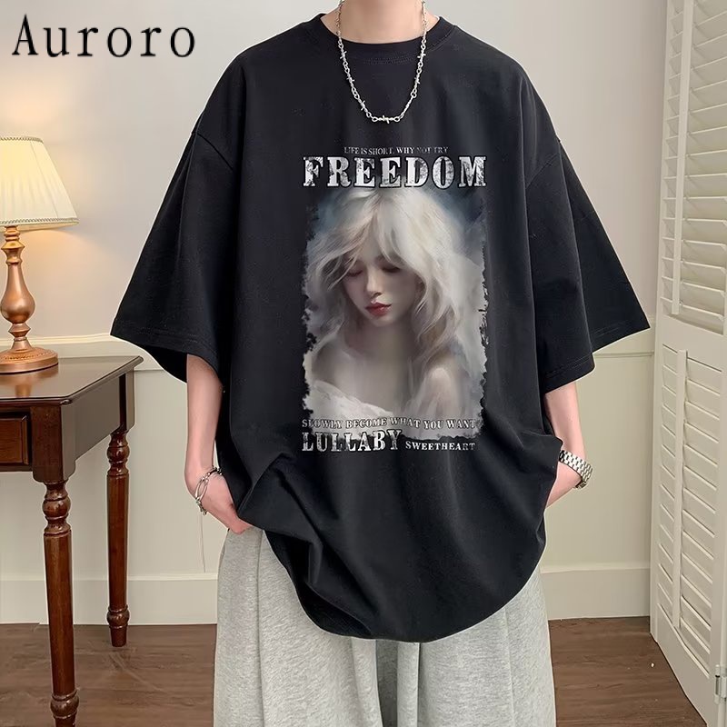 Burb Hàng Có Sẵn Áo Thun Cotton Nguyên Chất Có Cổ Thêu Chữ Phong Cách Cặp Đôi + Tag