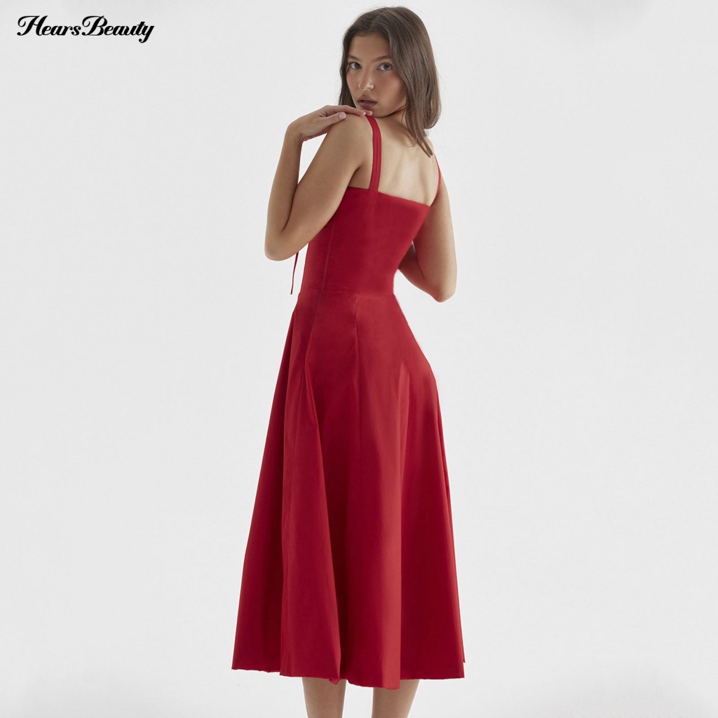 Đầm Midi Cổ Khoét Sâu Thời Trang Dạo Phố Sành Điệu