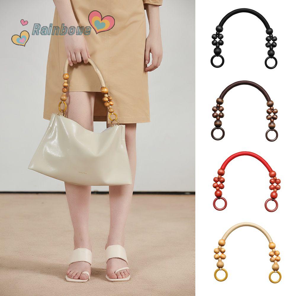 Dây Đeo Túi Xách Dạng Chuỗi Hạt Màu Cầu Vồng Thời Trang