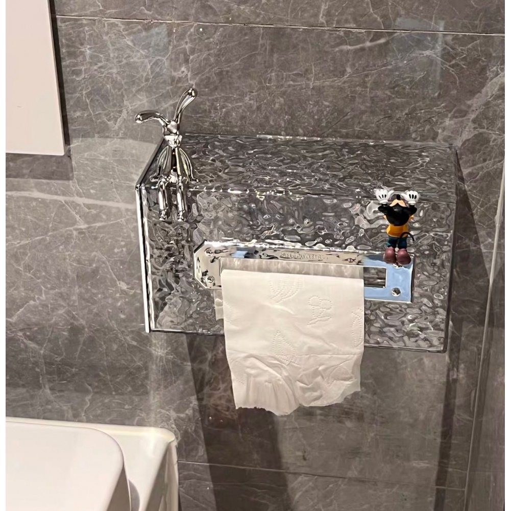 Treo tường phòng tắm Hộp khăn giấy acrylic Mặt bàn Hộp khăn giấy hình chữ nhật