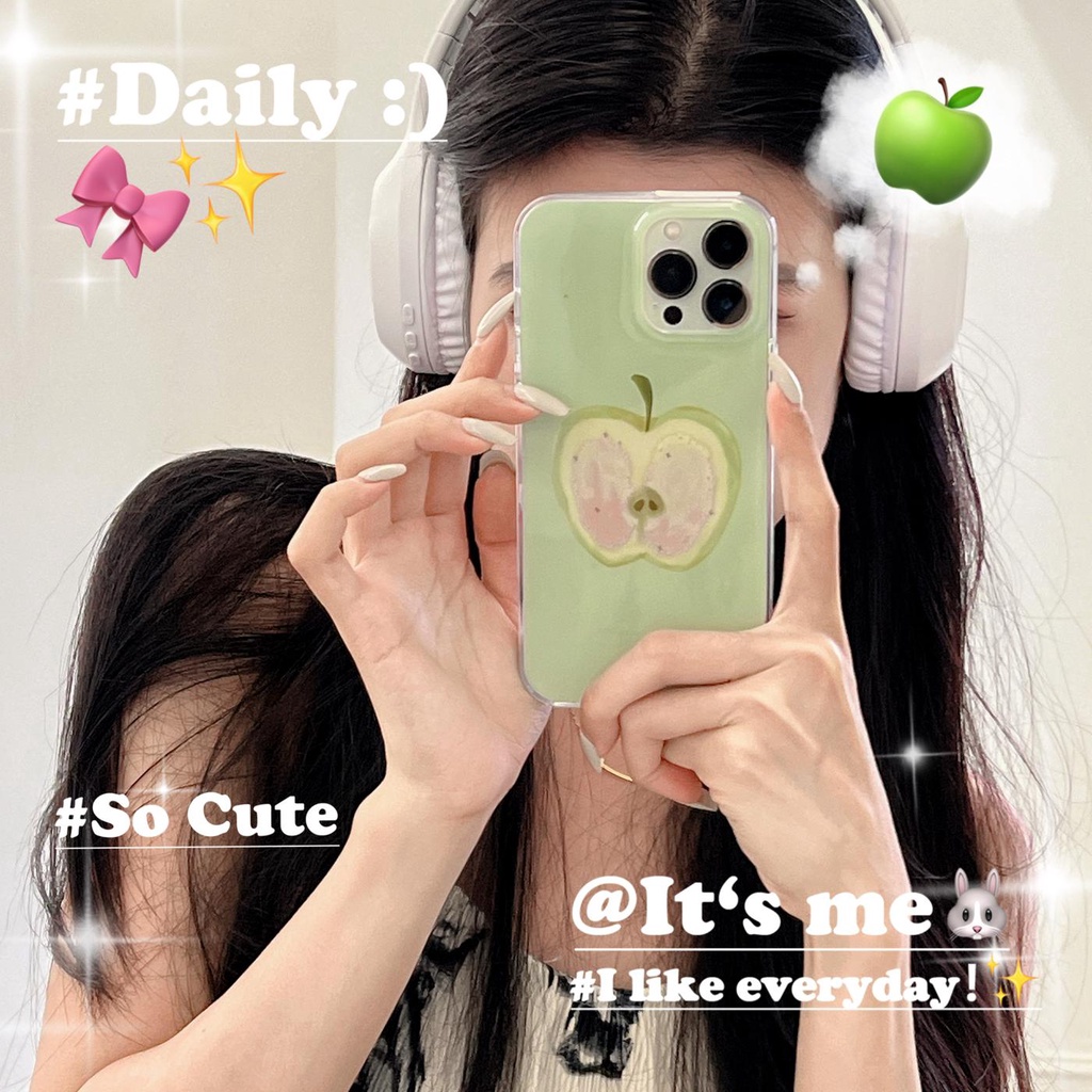 Ốp Điện Thoại Imd TPU Mềm Trong Suốt In Hình Hoạt Hình Đơn Giản Chống Sốc Cho iPhone 14 13 12 11 Pro Max