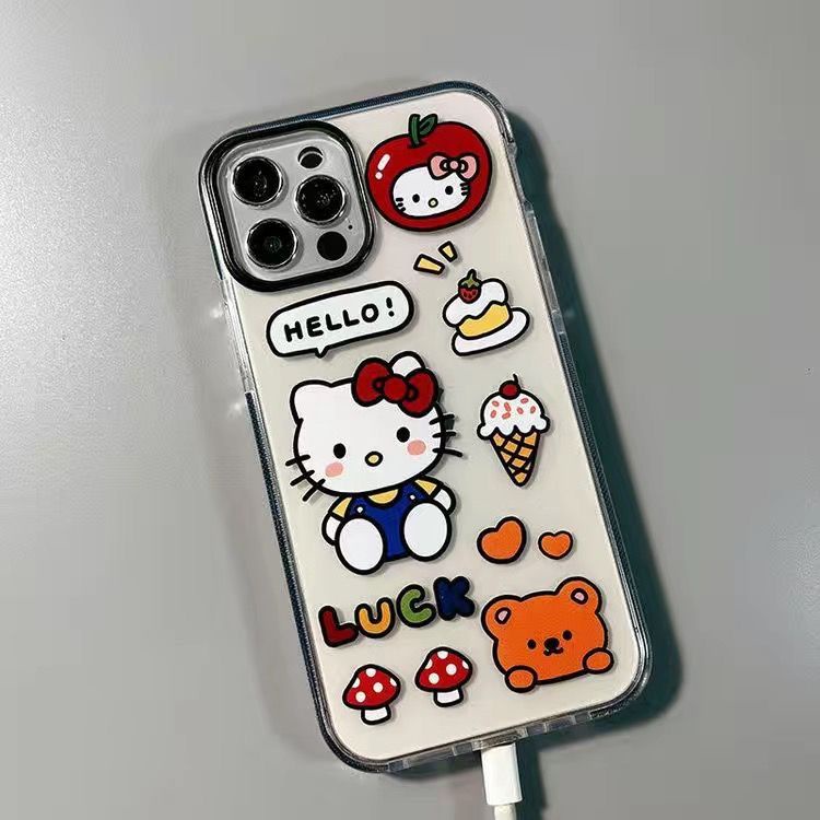 ✅Ốp Điện Thoại Trong Suốt Chống Sốc Hình Hello Kitty Cho Iphone 8p 13iPhone13promax Pro x 11 / xrxsmax IB8A