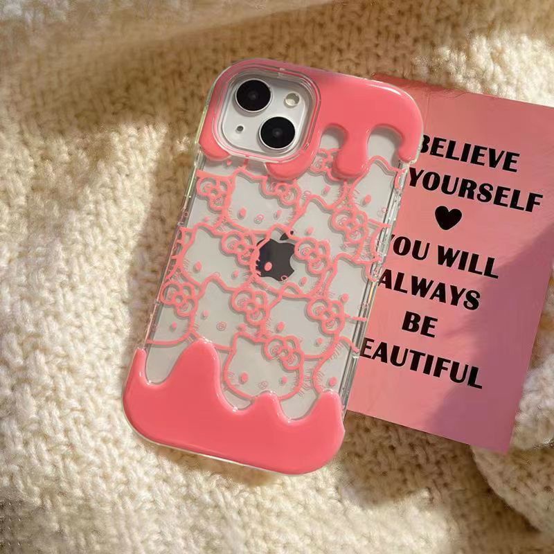 ✅Ốp Điện Thoại Màu Hồng In Hình Mèo kt 12 Dễ Thương Cho iPhone XR 148Promax 11 XS13 / FMCA