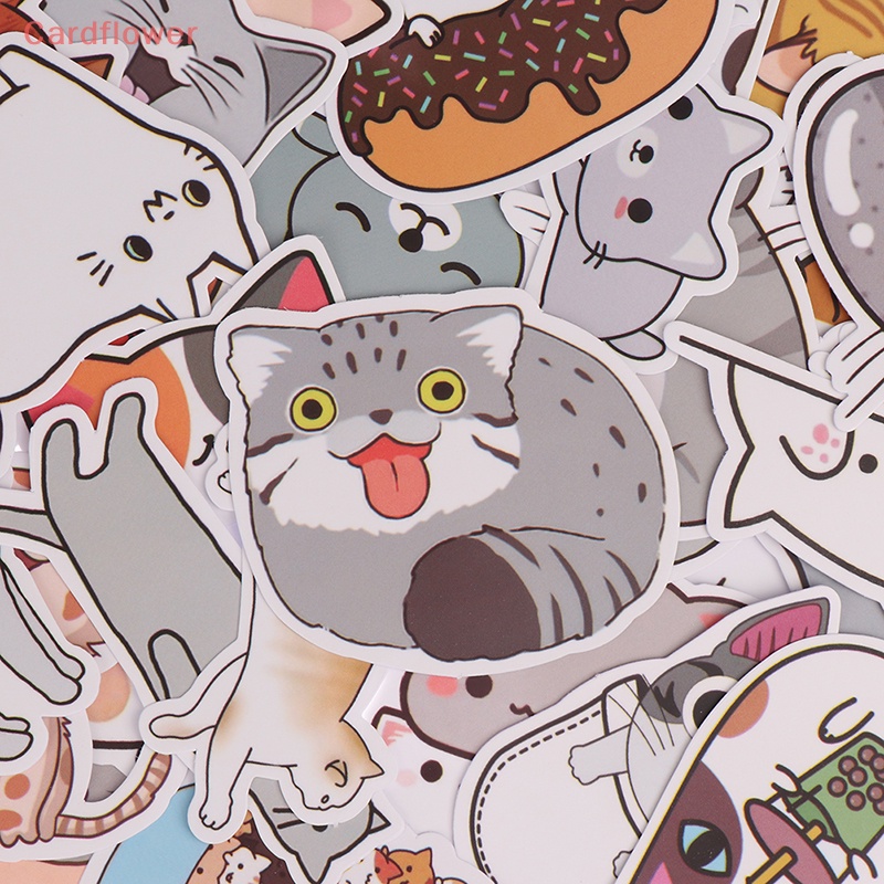 50 Miếng Dán Hình Mèo Dễ Thương Trang Trí Laptop, Điện Thoại, Vali, Xe Hơi, Ván Trượt Mới