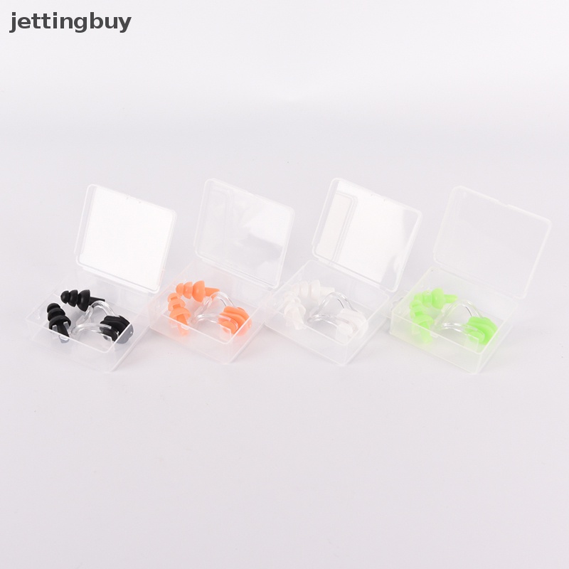 1 Bộ Kẹp Mũi + Bịt Tai Bằng Silicon Mềm Chống Nước Dùng Khi Bơi Lội