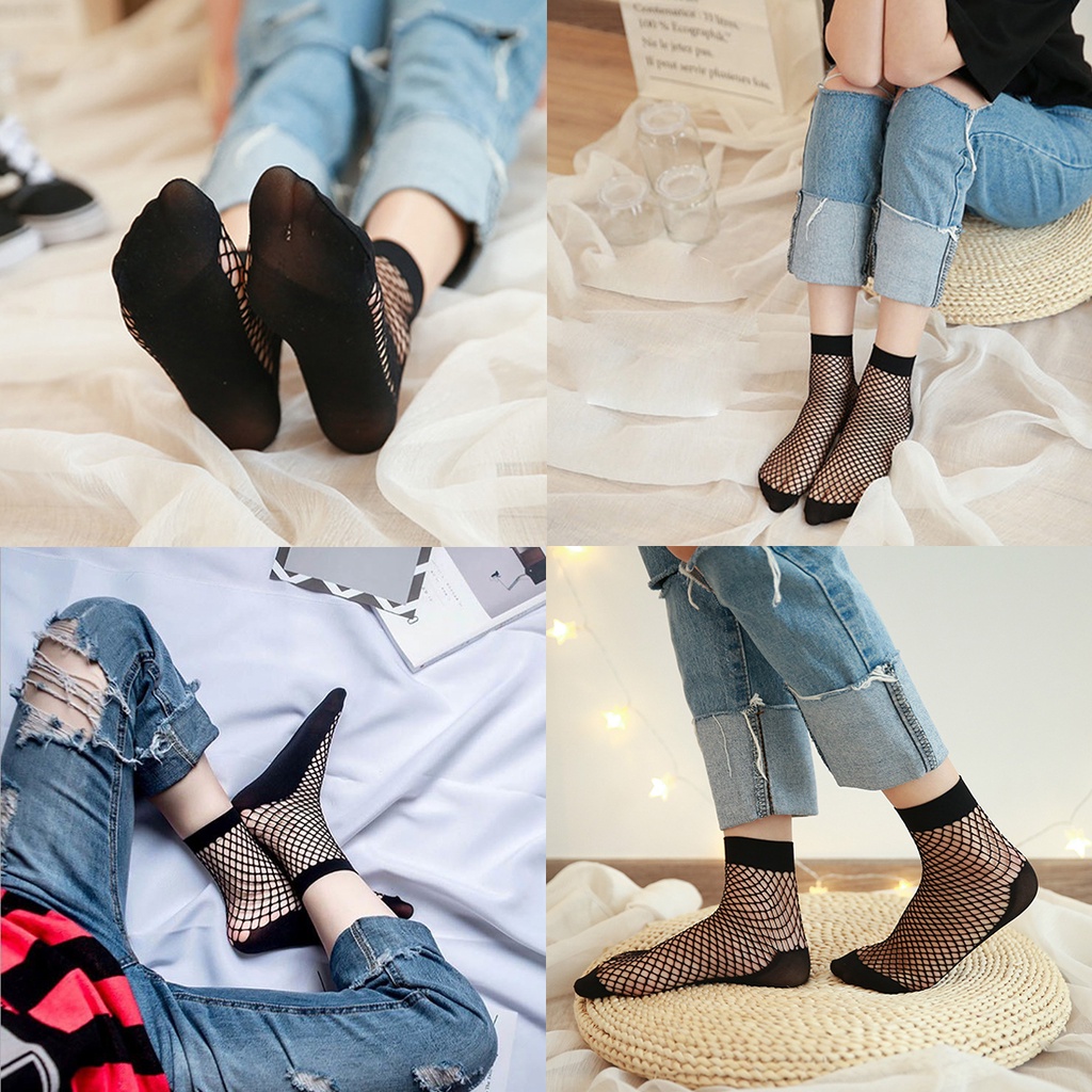 Đôi Vớ Lưới Rỗng Thoáng Khí Thoải Mái Chống Trượt Cho Nữ