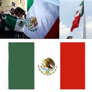 Xi Cờ mexico 3x5ft Hai Mặt Chất Liệu polyester