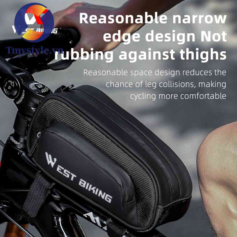 Túi Đựng Đồ Gắn Khung Trước Xe Đạp Chống Thấm Nước Màu Phản Quang 1.5L