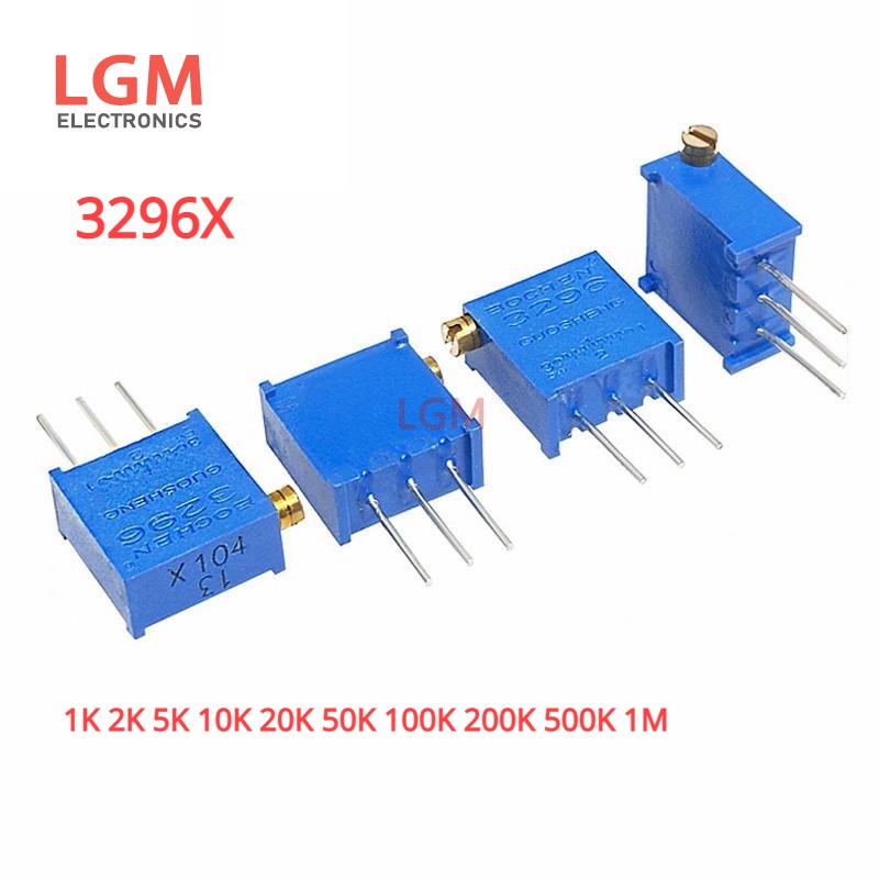 Set 20 Chiết Áp 3296 3296X 1K 2K 5K 10K 20K 50K 100K 200K 500K 1M 100R 200R 500R Ohm Chuyên Dụng