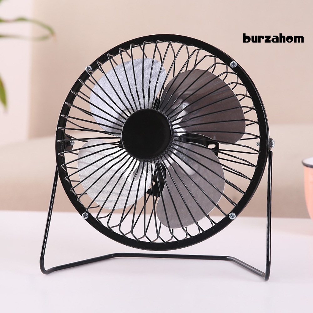 Quạt Kim Loại Làm Mát Để Bàn Kích Thước 4 inch Sạc USB Không Gây Tiếng Ồn Cho Nhà Ở