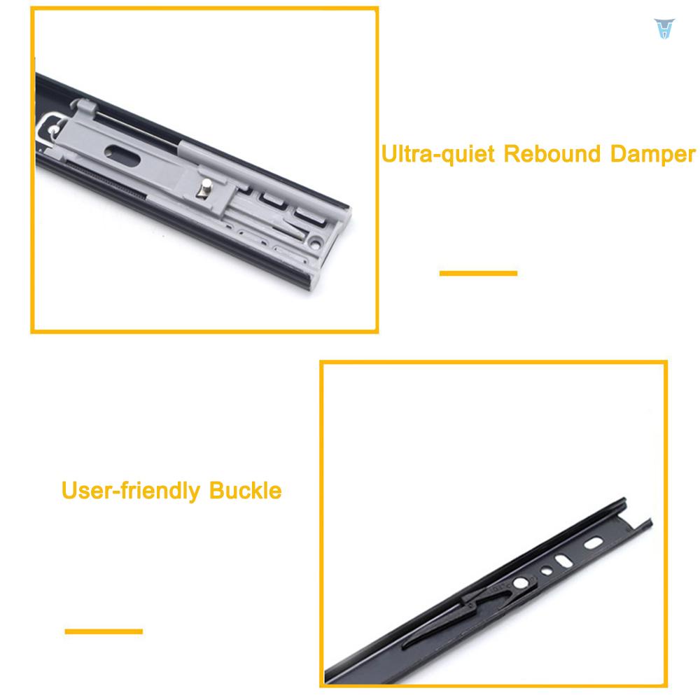 Set 2 Thanh Trượt Ngăn Kéo Tủ Chịu Lực Thấp Giảm Tiếng Ồn Chịu Lực Tốt 1 Cặp