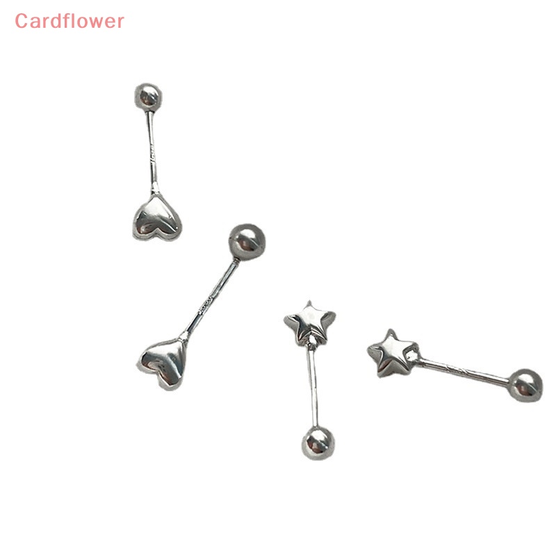 1 Đôi Khuyên Tai Hình Trái Tim Ngôi Sao Xương Tai Thời Trang Mới