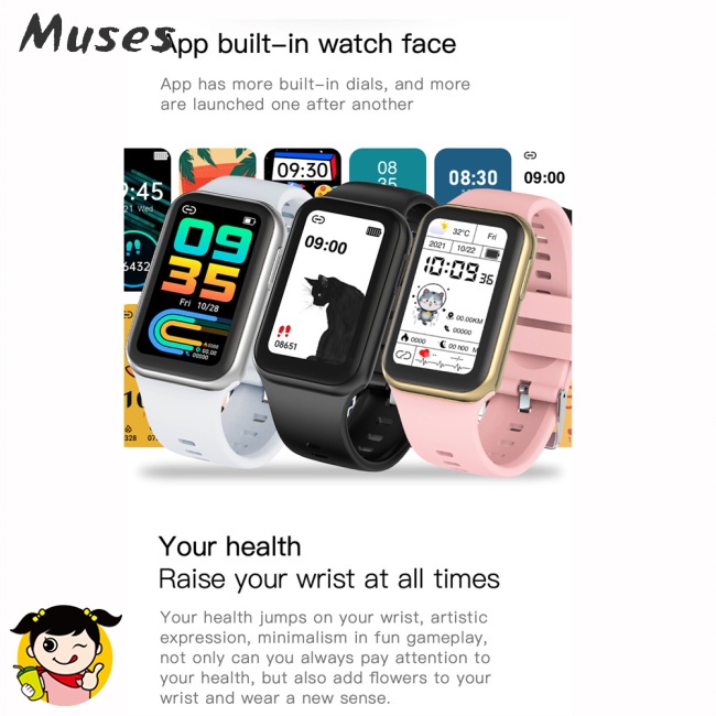 Đồng Hồ Thông Minh G132 Màn Hình Màu 1.45inch Theo Dõi Oxy Trong Máu Chống Thấm Nước Cho Nữ