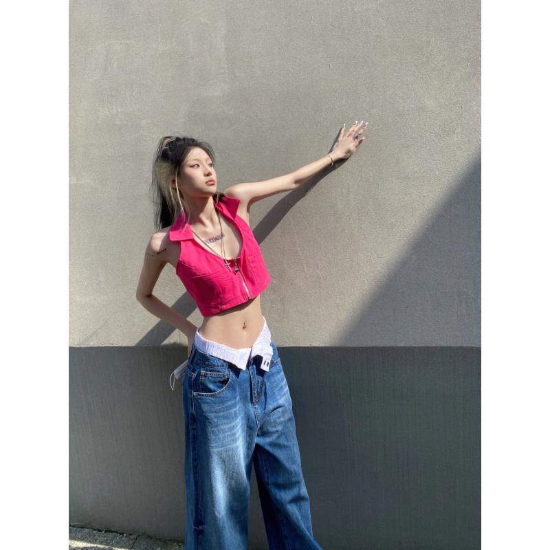 Quần Jeans Nữ Lưng Cao Ống Rộng Thời Trang Hàn Quốc