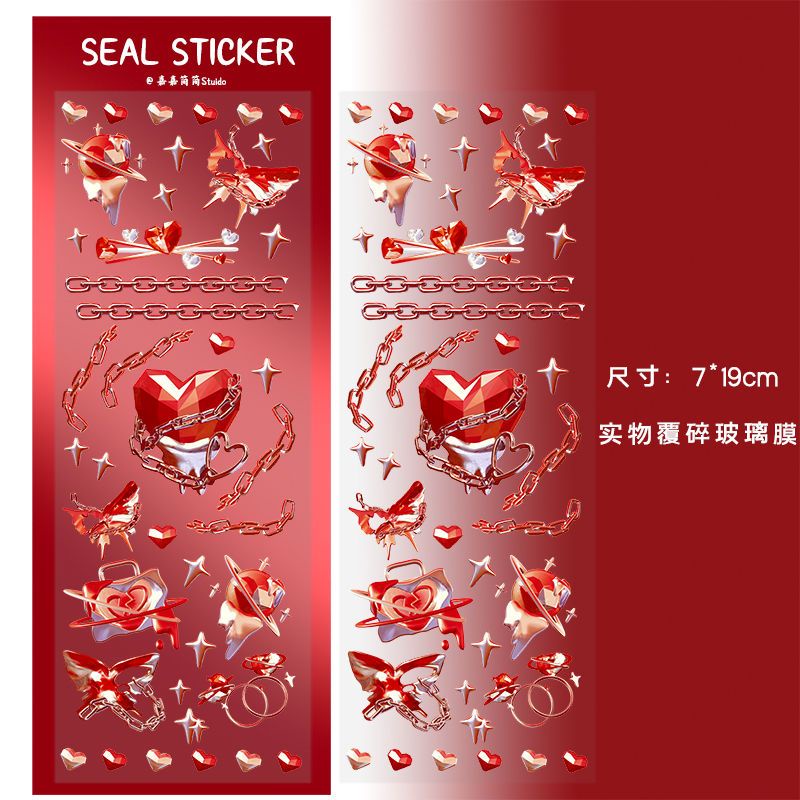 Miếng Dán Trang Trí Tai nghe không dây 3D Love Series Goo