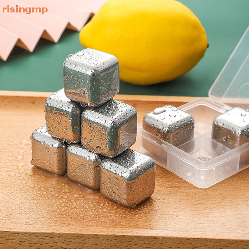 Khuôn Làm Đá Viên Bằng Thép Không Gỉ Có Thể Tái Sử Dụng Kèm Kẹp Gắp Silicone