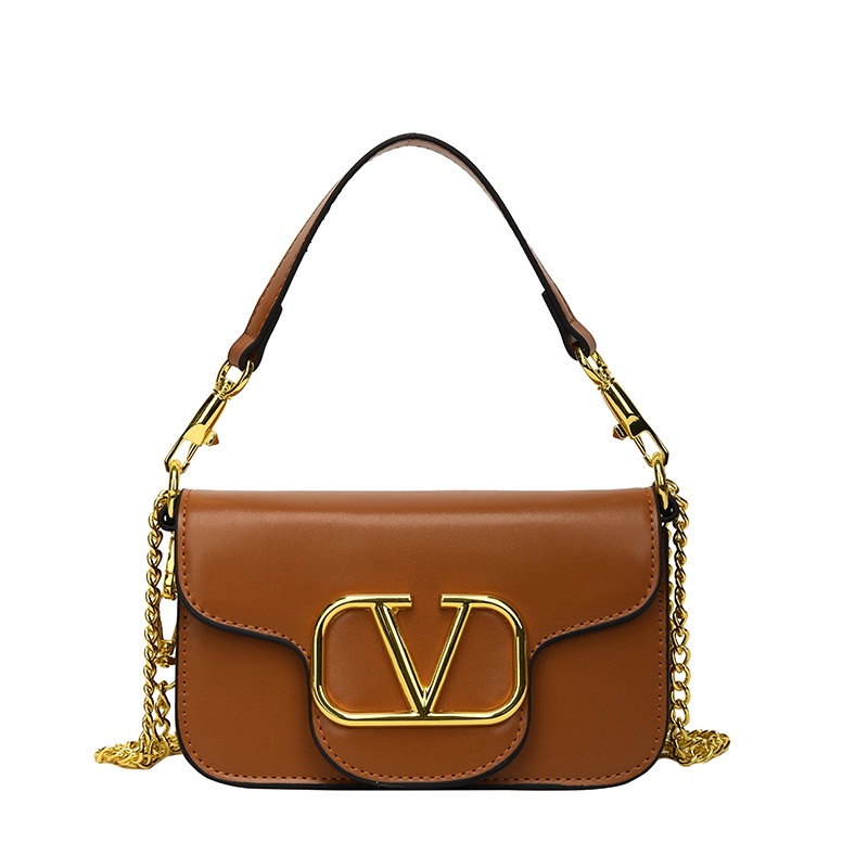 Túi Đeo Chéo Hình Chữ V Màu Vàng Thời Trang Dành Cho Nữ