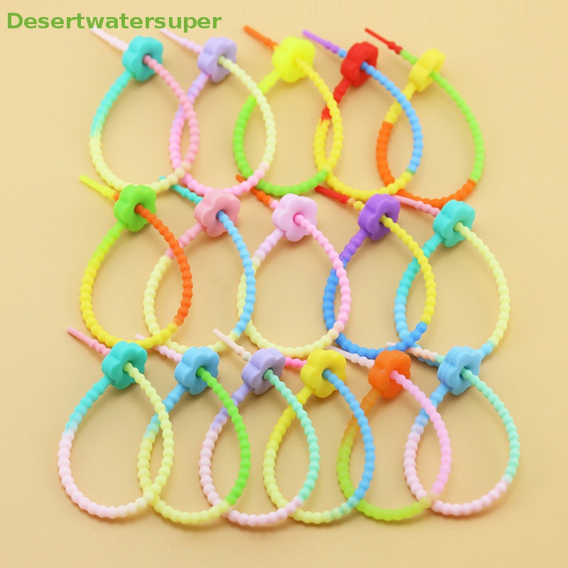 Set 5 Dây Silicone Tự Khóa 21cm Màu Kẹo