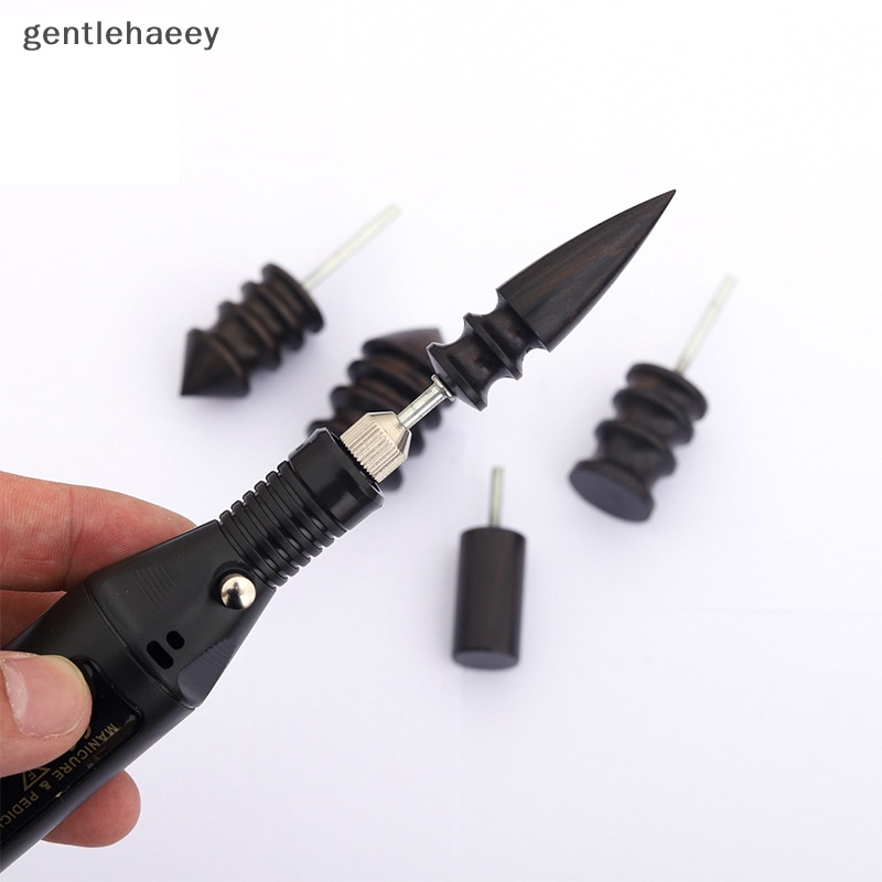 Bộ Đầu Đánh Bóng Đồ Da Thủ Công Bằng Gỗ Mun Màu Đen DIY