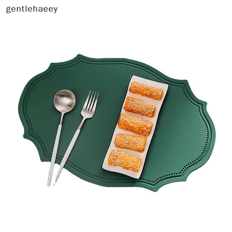 Gent Tấm Lót Cốc Cà Phê Bằng Da Chống Thấm Nước Hình Dạng Không Đều Cho Nhà Bếp EN